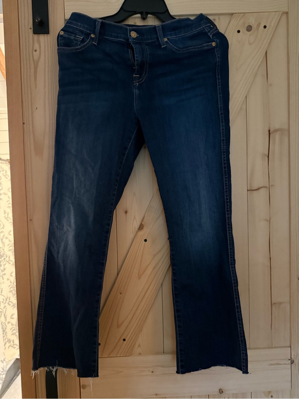 Seven Dark Blue Women's ankle flair jeans